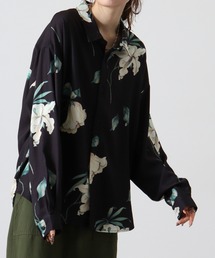 CIAO（チャオ）の「とろみ ルーズシルエット 長袖 総柄 ボリュームスリーブ レギュラーカラーシャツ（シャツ/ブラウス）」