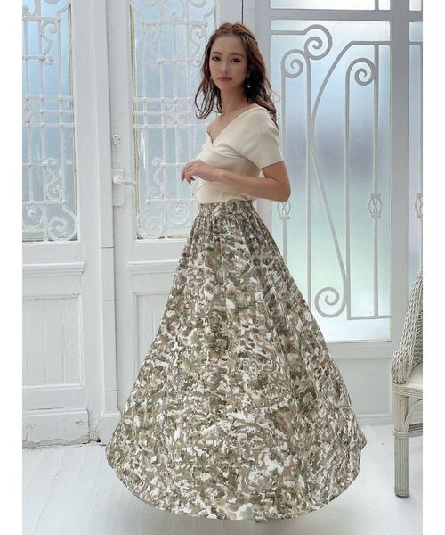 RESEXXY（リゼクシー）の「フロントクロスオフショルニット（ニット/セーター・レディース・ブラック/アイボリー/ミント・FREE）」の21枚目の写真