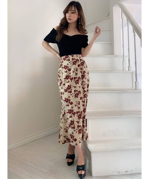 RESEXXY（リゼクシー）の「フロントクロスオフショルニット（ニット/セーター・レディース・ブラック/アイボリー/ミント・FREE）」の11枚目の写真