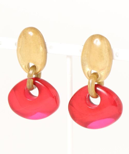 Dominique Denaive（ドミニクデネーブ）の「【DOMINIQUE DENAIVE】ストーンピアス（ピアス（両耳用）・レディース・PINK/サックスブルー/オフホワイト・FREE）」の3枚目の写真