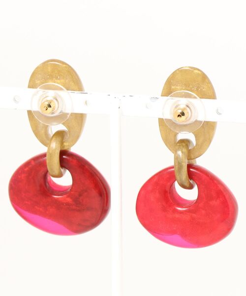 Dominique Denaive（ドミニクデネーブ）の「【DOMINIQUE DENAIVE】ストーンピアス（ピアス（両耳用）・レディース・PINK/サックスブルー/オフホワイト・FREE）」の4枚目の写真