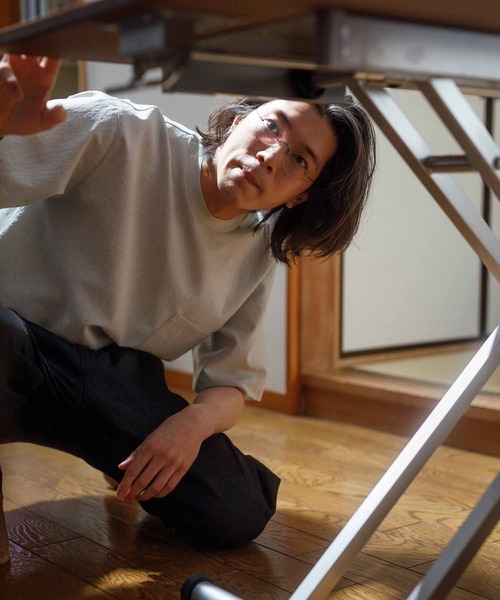 ADAM ET ROPE'（アダムエロペ）の「【Quickdry】接触冷感 スタンダードTシャツ/吸水速乾/伸縮性/イージーケア（Tシャツ/カットソー・メンズ・ライトグリーン/ネイビー/ダークベージュ/ブルー系その他・S/M/L）」の21枚目の写真