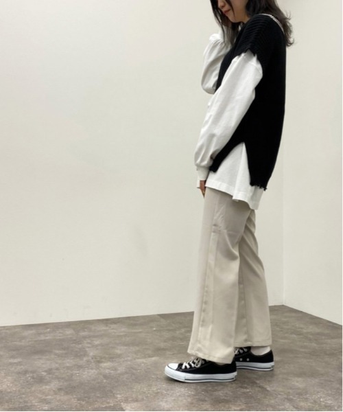 apres jour mignon(アプレジュールミニョン)の「ダメージチルデンニットベスト【ZOZOTOWN限定アイテム】(ベスト・レディース・ブラック/ダークブルー/アイボリー・フリー/X-LARGE)」の17枚目の写真