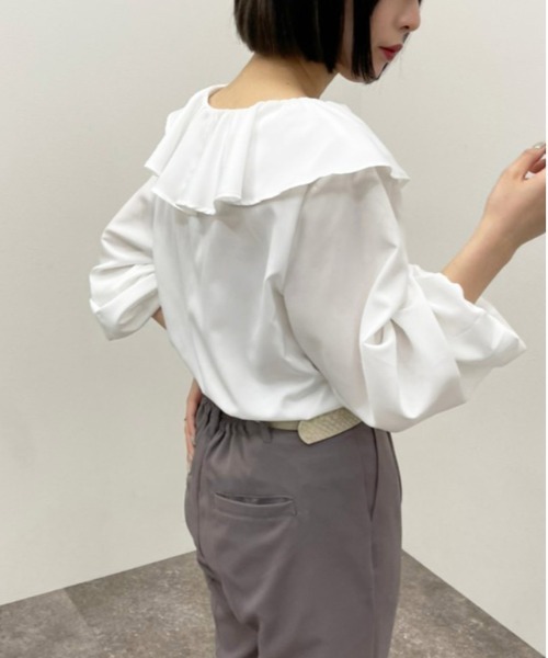 apres jour mignon(アプレジュールミニョン)の「アソートフリルブラウス 【ZOZOTOWN限定アイテム】(シャツ/ブラウス・レディース・ダークブラウン/ブルー系その他/オフホワイト/ブラック/グリーン系その他/ブラック系その他・X-LARGE/フリー)」の14枚目の写真
