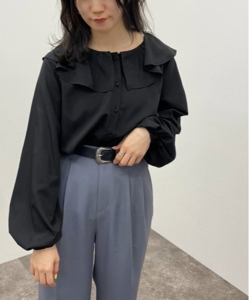 apres jour mignon(アプレジュールミニョン)の「アソートフリルブラウス 【ZOZOTOWN限定アイテム】(シャツ/ブラウス・レディース・ダークブラウン/ブルー系その他/オフホワイト/ブラック/グリーン系その他/ブラック系その他・X-LARGE/フリー)」の21枚目の写真