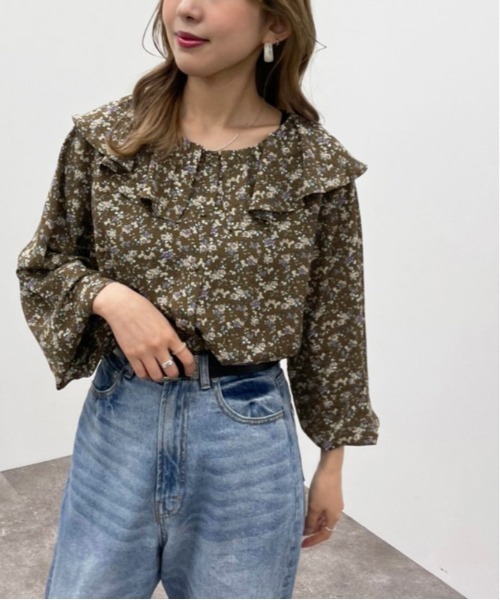 apres jour mignon(アプレジュールミニョン)の「アソートフリルブラウス 【ZOZOTOWN限定アイテム】(シャツ/ブラウス・レディース・ダークブラウン/ブルー系その他/オフホワイト/ブラック/グリーン系その他/ブラック系その他・X-LARGE/フリー)」の8枚目の写真