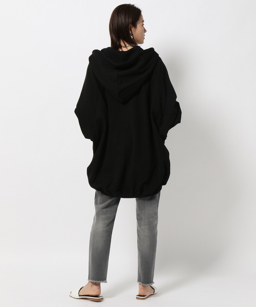 BABYLONE（バビロン）の「BABYLONE/コーマ裏毛ｚｉｐパーカー【洗濯機洗い可】（パーカー・レディース・ホワイト/ブラック/ライトベージュ・フリー）」の17枚目の写真