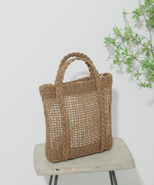 SENSE OF PLACE by URBAN RESEARCH（センスオブプレイスバイアーバンリサーチ）の「ミツアミハンドルペーパートート（トートバッグ・レディース・ブラウン/ライトカーキ/グリーン・ONE）」の2枚目の写真