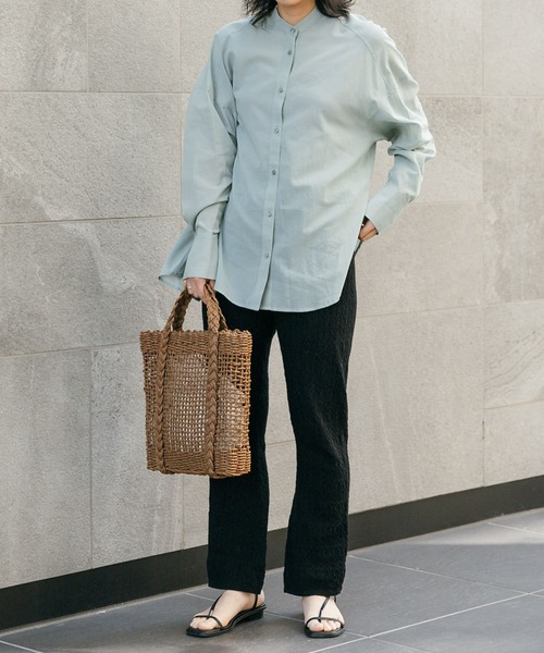 SENSE OF PLACE by URBAN RESEARCH（センスオブプレイスバイアーバンリサーチ）の「ミツアミハンドルペーパートート（トートバッグ・レディース・ブラウン/ライトカーキ/グリーン・ONE）」の5枚目の写真