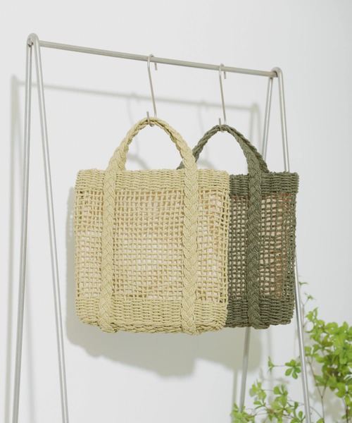 SENSE OF PLACE by URBAN RESEARCH（センスオブプレイスバイアーバンリサーチ）の「ミツアミハンドルペーパートート（トートバッグ・レディース・ブラウン/ライトカーキ/グリーン・ONE）」の6枚目の写真