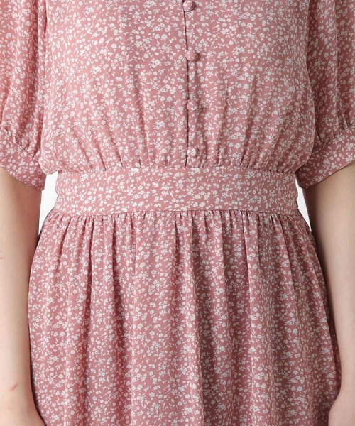 Honeys（ハニーズ）の「前釦Ｖネックワンピース（ワンピース・レディース・ピンク系その他/グリーン系その他/ブラック系その他2/ブラック系その他・M/S/L）」の12枚目の写真