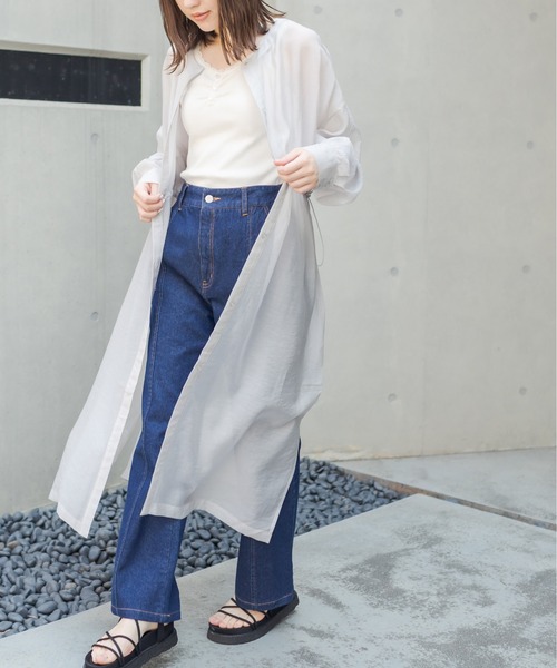 OLIVE des OLIVE（オリーブデオリーブ）の「ヘンリーネックタンク（タンクトップ・レディース・ライトグレー/ブラック/オフホワイト/グレイッシュベージュ・FREE）」の9枚目の写真