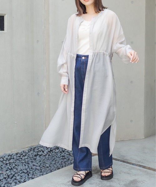 OLIVE des OLIVE（オリーブデオリーブ）の「ヘンリーネックタンク（タンクトップ・レディース・ライトグレー/ブラック/オフホワイト/グレイッシュベージュ・FREE）」の7枚目の写真