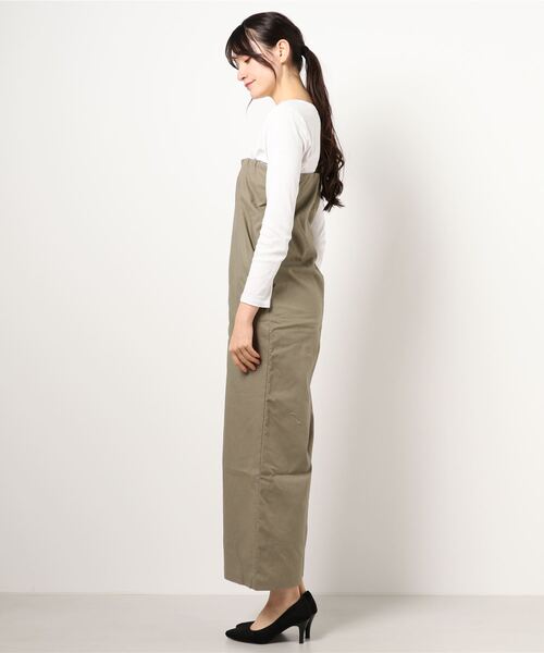 KOBE LETTUCE（コウベレタス）の「リネンブレンド3wayワンショルオールインワン（サロペット/オーバーオール・レディース・ベージュ系その他/ライトカーキ/ブラック・FREE）」の12枚目の写真