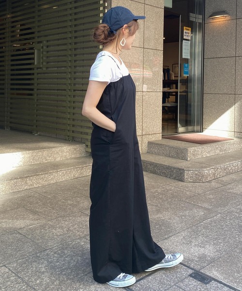 KOBE LETTUCE（コウベレタス）の「リネンブレンド3wayワンショルオールインワン（サロペット/オーバーオール・レディース・ベージュ系その他/ライトカーキ/ブラック・FREE）」の5枚目の写真