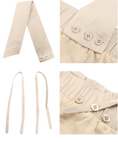 KOBE LETTUCE（コウベレタス）の「リネンブレンド3wayワンショルオールインワン（サロペット/オーバーオール・レディース・ベージュ系その他/ライトカーキ/ブラック・FREE）」の11枚目の写真