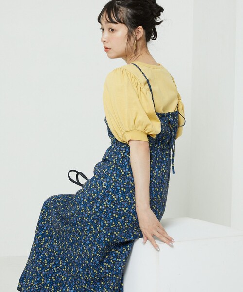 FREAK'S STORE（フリークスストア）の「reyn spooner×FREAK'S STORE/レインスプナー 別注小花柄キャミワンピース（ワンピース・レディース・イエロー/ネイビー・ﾌﾘ-）」の9枚目の写真