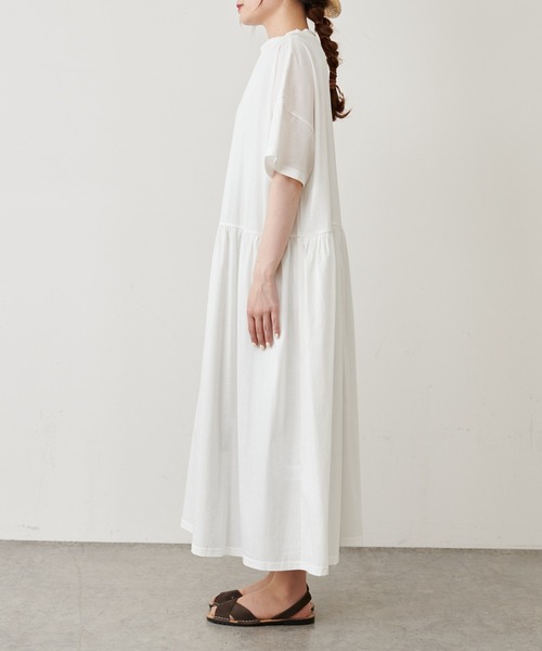 PUAL CE CIN（ピュアルセシン）の「【Du noir・WEB限定】シルケットロングワンピース（ワンピース・レディース・ホワイト/ブラック/グレー・FREE）」の19枚目の写真