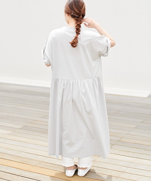 PUAL CE CIN（ピュアルセシン）の「【Du noir・WEB限定】シルケットロングワンピース（ワンピース・レディース・ホワイト/ブラック/グレー・FREE）」の17枚目の写真