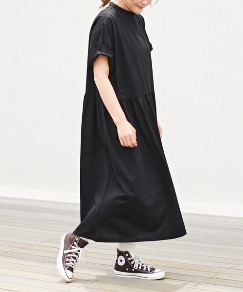 PUAL CE CIN（ピュアルセシン）の「【Du noir・WEB限定】シルケットロングワンピース（ワンピース・レディース・ホワイト/ブラック/グレー・FREE）」の13枚目の写真