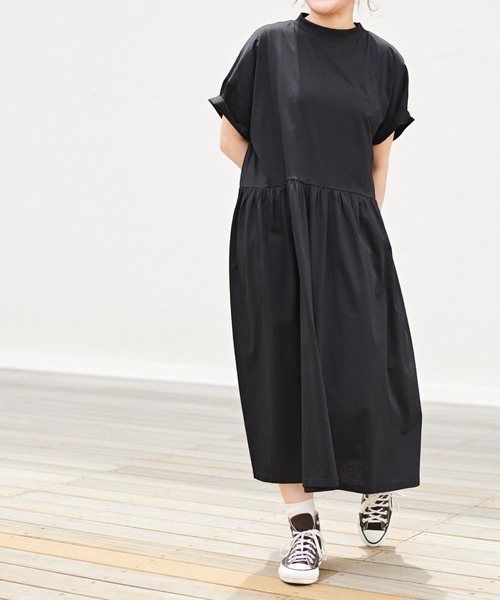 PUAL CE CIN（ピュアルセシン）の「【Du noir・WEB限定】シルケットロングワンピース（ワンピース・レディース・ホワイト/ブラック/グレー・FREE）」の5枚目の写真