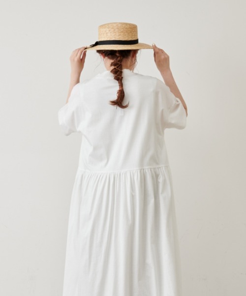 PUAL CE CIN（ピュアルセシン）の「【Du noir・WEB限定】シルケットロングワンピース（ワンピース・レディース・ホワイト/ブラック/グレー・FREE）」の20枚目の写真