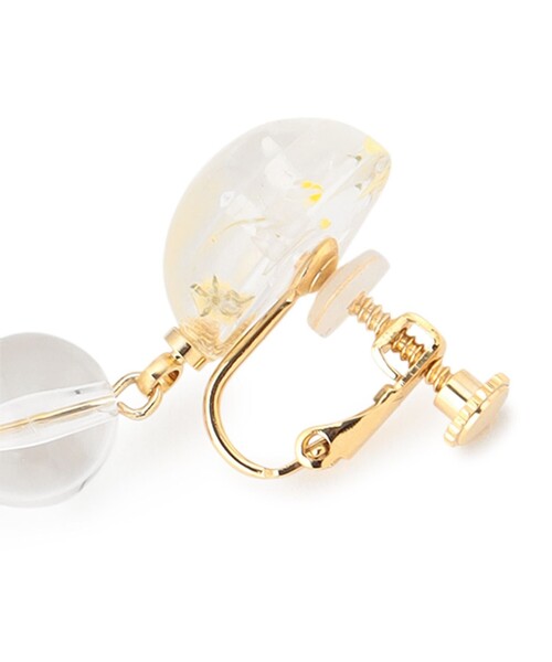 ANEVER（アンエバー）の「FLOWER BALL DROPPED イヤリング（イヤリング・レディース・ホワイト系・F）」の5枚目の写真