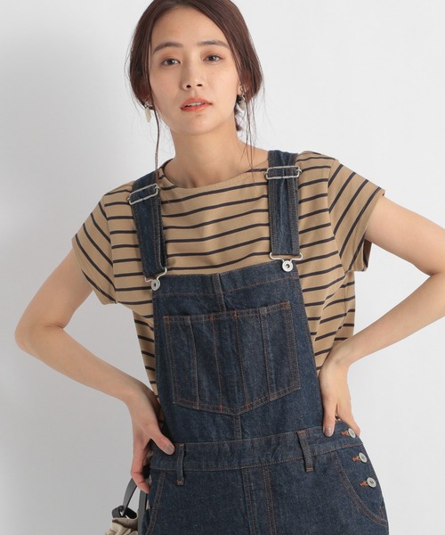 Andemiu（アンデミュウ）の「フレンチボーダーカットソー２　955906（Tシャツ/カットソー・レディース・ブラック/ベージュ/ネイビー/モカ・FREE）」の5枚目の写真