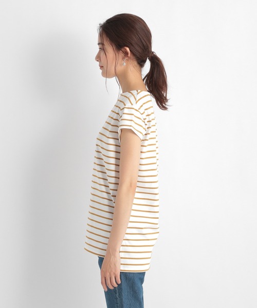 Andemiu（アンデミュウ）の「フレンチボーダーカットソー２　955906（Tシャツ/カットソー・レディース・ブラック/ベージュ/ネイビー/モカ・FREE）」の15枚目の写真