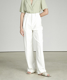 UNSPOKEN | 【UNSPOKEN】High-waist white slacks UX21K024(スラックス)