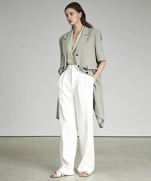 UNSPOKEN(アンスポクン)の「【UNSPOKEN】High-waist white slacks UX21K024(スラックス・レディース・ホワイト・M/S/L)」の8枚目の写真