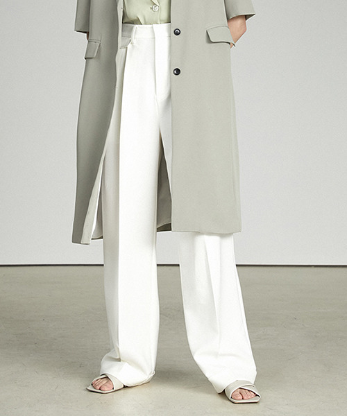 UNSPOKEN(アンスポクン)の「【UNSPOKEN】High-waist white slacks UX21K024(スラックス・レディース・ホワイト・M/S/L)」の9枚目の写真