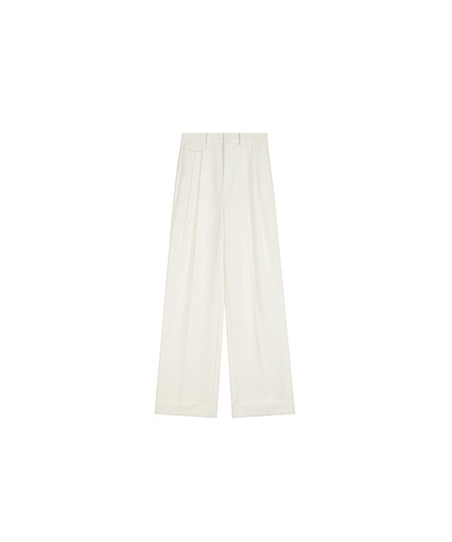 UNSPOKEN(アンスポクン)の「【UNSPOKEN】High-waist white slacks UX21K024(スラックス・レディース・ホワイト・M/S/L)」の10枚目の写真