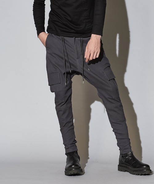 Noid サルエルスキニーカーゴパンツ ブラック NO ID.（ノーアイディ）の「mp9135-サルエルスキニーカーゴPT パンツ