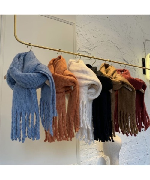 MAISON BREEZE（メゾンブリーズ）の「【MAISON BREEZE】幸せタッチ リブマフラー SCCH14（マフラー・レディース・ベージュ/レッド/サックスブルー/オレンジ/ホワイト/ブラック・FREE）」の11枚目の写真