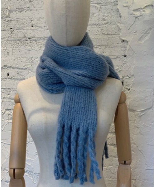 MAISON BREEZE（メゾンブリーズ）の「【MAISON BREEZE】幸せタッチ リブマフラー SCCH14（マフラー・レディース・ベージュ/レッド/サックスブルー/オレンジ/ホワイト/ブラック・FREE）」の14枚目の写真