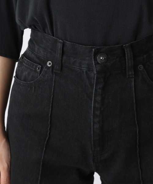 JEANASIS（ジーナシス）の「ピンタックデニムショートパンツ/959372（デニムパンツ・レディース・ホワイト/ブラック・FREE）」の8枚目の写真