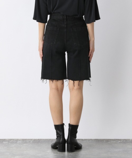 JEANASIS（ジーナシス）の「ピンタックデニムショートパンツ/959372（デニムパンツ・レディース・ホワイト/ブラック・FREE）」の7枚目の写真