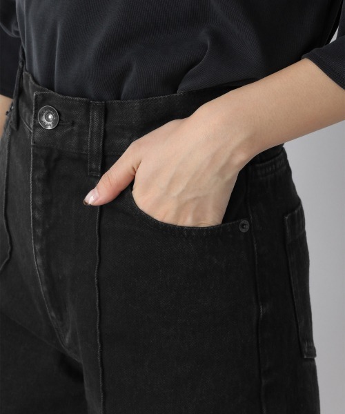 JEANASIS（ジーナシス）の「ピンタックデニムショートパンツ/959372（デニムパンツ・レディース・ホワイト/ブラック・FREE）」の9枚目の写真