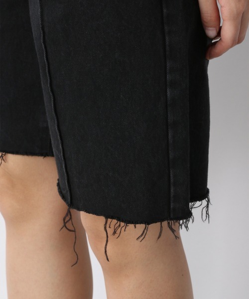 JEANASIS（ジーナシス）の「ピンタックデニムショートパンツ/959372（デニムパンツ・レディース・ホワイト/ブラック・FREE）」の10枚目の写真