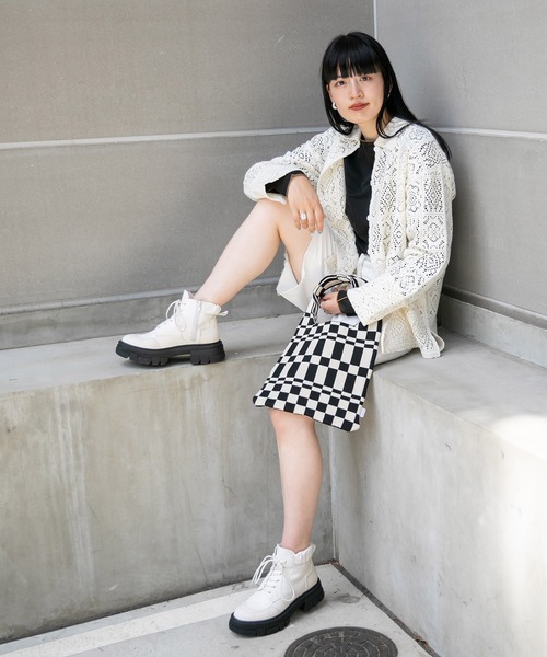 JEANASIS（ジーナシス）の「ピンタックデニムショートパンツ/959372（デニムパンツ・レディース・ホワイト/ブラック・FREE）」の15枚目の写真