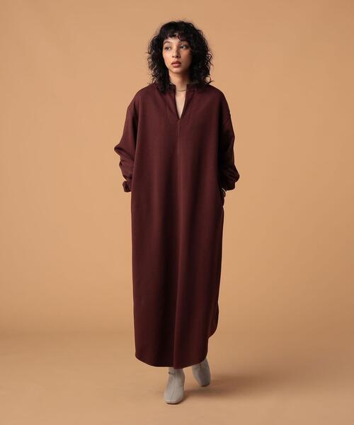FEELING MADE（フィーリングメイド）の「FEELING MADE エアリースウェット カフタン ワンピース（ワンピース・レディース・ブラック/ダークブラウン/ベージュ・LARGE/MEDIUM）」の9枚目の写真