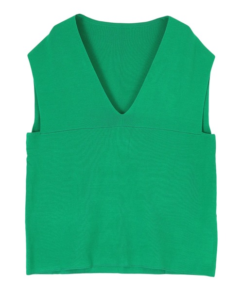 titivate（ティティベイト）の「深Vネックニットベスト（ベスト・レディース・ブラック/ライトベージュ/モカ/ネイビー/キャメル/ライトグリーン/ピンク/ブラウン/グリーン・M/S）」の6枚目の写真