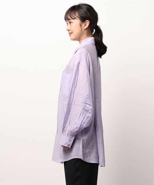 EGOIST（エゴイスト）の「ペールカラーシアーシャツ（シャツ/ブラウス・レディース・ホワイト/パープル/ミント・FREE）」の14枚目の写真