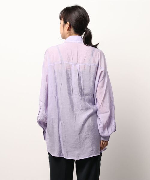 EGOIST（エゴイスト）の「ペールカラーシアーシャツ（シャツ/ブラウス・レディース・ホワイト/パープル/ミント・FREE）」の15枚目の写真