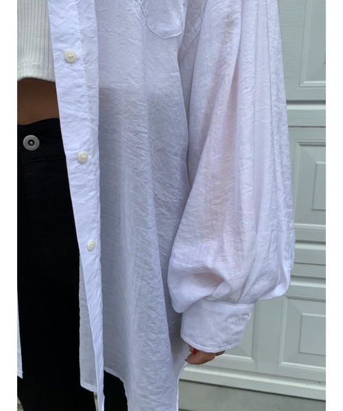 EGOIST（エゴイスト）の「ペールカラーシアーシャツ（シャツ/ブラウス・レディース・ホワイト/パープル/ミント・FREE）」の11枚目の写真