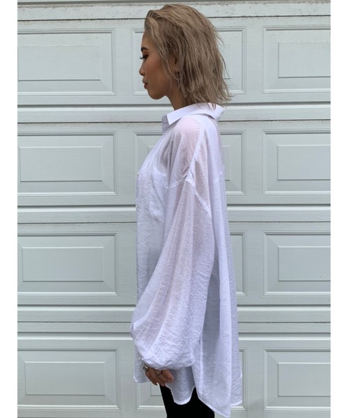 EGOIST（エゴイスト）の「ペールカラーシアーシャツ（シャツ/ブラウス・レディース・ホワイト/パープル/ミント・FREE）」の12枚目の写真