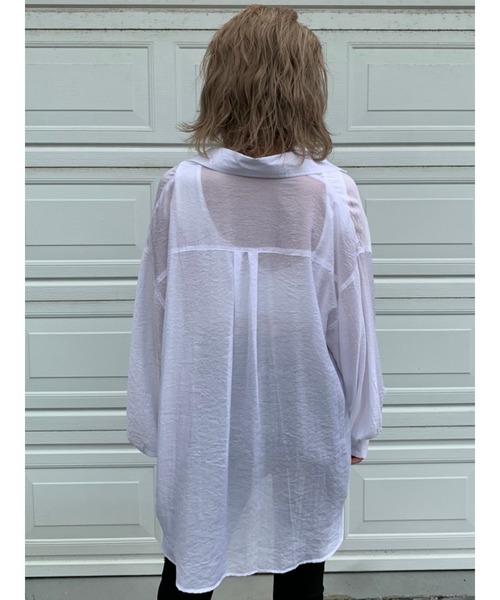 EGOIST（エゴイスト）の「ペールカラーシアーシャツ（シャツ/ブラウス・レディース・ホワイト/パープル/ミント・FREE）」の13枚目の写真