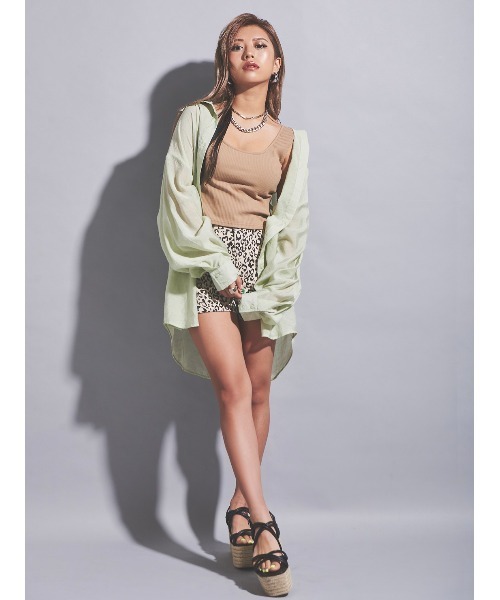 EGOIST（エゴイスト）の「ペールカラーシアーシャツ（シャツ/ブラウス・レディース・ホワイト/パープル/ミント・FREE）」の8枚目の写真