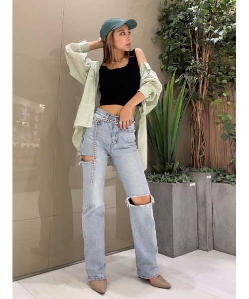 EGOIST（エゴイスト）の「ペールカラーシアーシャツ（シャツ/ブラウス・レディース・ホワイト/パープル/ミント・FREE）」の20枚目の写真